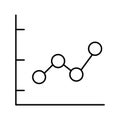 Growth chart Vector icon which can easily modify or edit Royalty Free Stock Photo