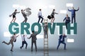 The growth concept with many businessmen Royalty Free Stock Photo