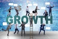 The growth concept with many businessmen Royalty Free Stock Photo