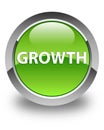 Growth glossy green round button