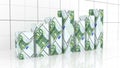 Growth graph with euro banknote Royalty Free Stock Photo