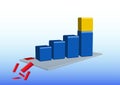 Growth graph with golden cube