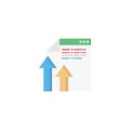 Growth graph vector flat colour icon Royalty Free Stock Photo