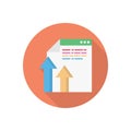 Growth graph vector flat colour icon Royalty Free Stock Photo