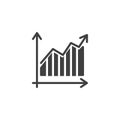 Growth graph vector icon Royalty Free Stock Photo