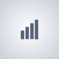 Growth. growing graph, vector best flat icon