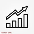 Growth icon, business infographic icon, vector growth symbol