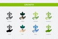 Growth icon in different style. Growth vector icons designed in outline, solid, colored, filled, gradient, and flat style. Symbol Royalty Free Stock Photo