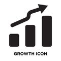 Growth icon vector isolated on white background, logo concept of Royalty Free Stock Photo