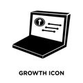Growth icon vector isolated on white background, logo concept of Royalty Free Stock Photo