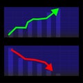 Growth investment graph vector financial business