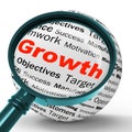 Growth Magnifier Definition Shows Business Progress Or Improvement Royalty Free Stock Photo