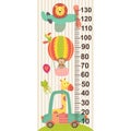 Growth measure with baby jungle animals