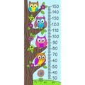 Growth measure with funny owls Royalty Free Stock Photo