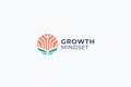 Brain Plant for Growth Mindset Logo Sign Symbol Life Thinking Learn Skill Software Business Development Royalty Free Stock Photo