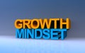 growth mindset on blue Royalty Free Stock Photo