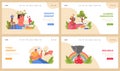 Growth mindset set. Flat vector illustration Royalty Free Stock Photo