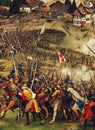 Growth of the Old Swiss Confederacy ca 1386. Fictional Battle Depiction. Generative AI. Royalty Free Stock Photo