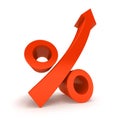 Growth Percentage Sign. Royalty Free Stock Photo