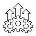 Growth product icon vector operational excellence symbol cost efficiency sign for your web site design, logo, app, UI.illustration