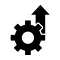 Growth product icon vector operational excellence symbol cost efficiency sign for your web site design, logo, app, UI.illustration