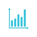 Growth statistics chart bar. Report graph Symbol