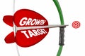 Growth Target Bow Arrow Increase Improve