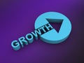 growth word on purple