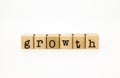 Growth wording, business concept and idea