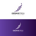 Growup tech logo vector illustration