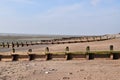 Groynes on the beach Royalty Free Stock Photo