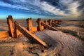 Groynes at Spurn Point Royalty Free Stock Photo