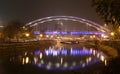 Travel to Romania: Grozavesti Night River Bridge