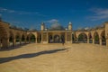 GROZNY, RUSSIA - JUNE 25, 2018: Courtyard of Akhmad Kadyrov Mosque officially known as The Heart of Chechnya in Grozny