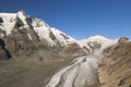 The GroÃÅ¸glockner peak and Pasterze Glacier in Austria Royalty Free Stock Photo