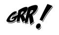 Grr! Vector comic speech bubble effect Royalty Free Stock Photo