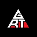 GRT triangle letter logo design with triangle shape. GRT triangle logo design monogram. GRT triangle vector logo template with red Royalty Free Stock Photo