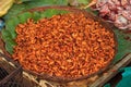 Grub larvae fried, ready to eat a snack Royalty Free Stock Photo