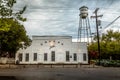 GRUENE, TEXAS - MARCH 28 2021: Gruene Hall is the oldest continually operating dance hall in Texas built in 1878 with water tower