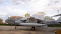 Gruman EA-6B Prowler Plane on display outside the Frontiers of Flight museum in Dallas, Texas. Royalty Free Stock Photo