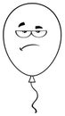 Grumpy Black And White Balloon Cartoon Mascot Character.