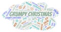 Grumpy Christmas word cloud Royalty Free Stock Photo