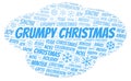 Grumpy Christmas word cloud Royalty Free Stock Photo
