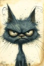 Grumpy Feline Blues: A Satirical Tale of Anger and Arrogance Royalty Free Stock Photo