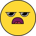 Grumpy, frown emoji illustration