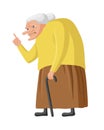 Grumpy granny Royalty Free Stock Photo