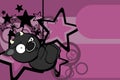 Grumpy kawaii black bull cartoon background 3