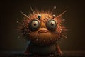 Grumpy little monster, cartoon style, anime style, AI Generated