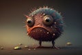 Grumpy little monster, cartoon style, anime style, AI Generated