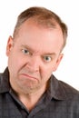 Grumpy Middle Aged Man Royalty Free Stock Photo